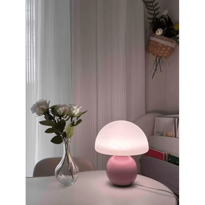 Decorative USB Table Lamp Soft Ambient Desk And Night Light In Pink Orange Red White And Beige 0