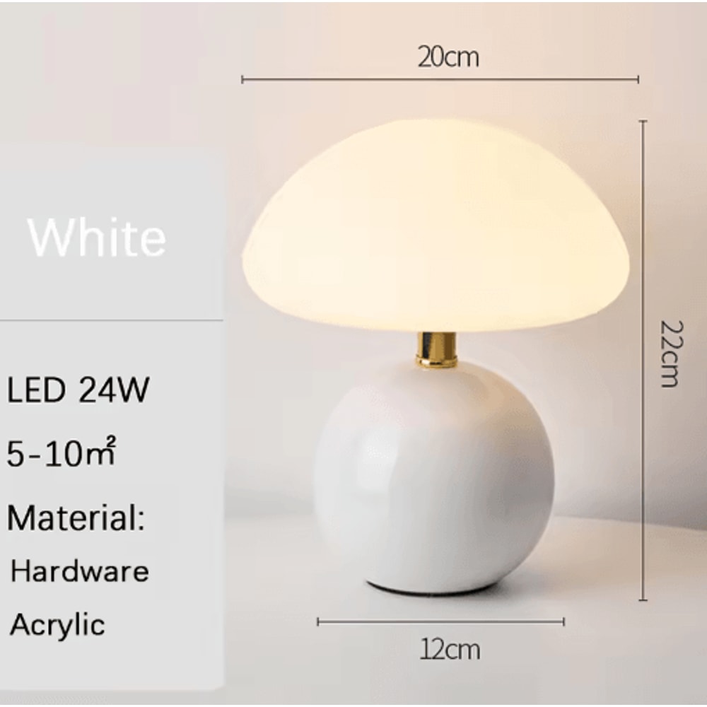 Decorative USB Table Lamp Soft Ambient Desk And Night Light In Pink Orange Red White And Beige 4