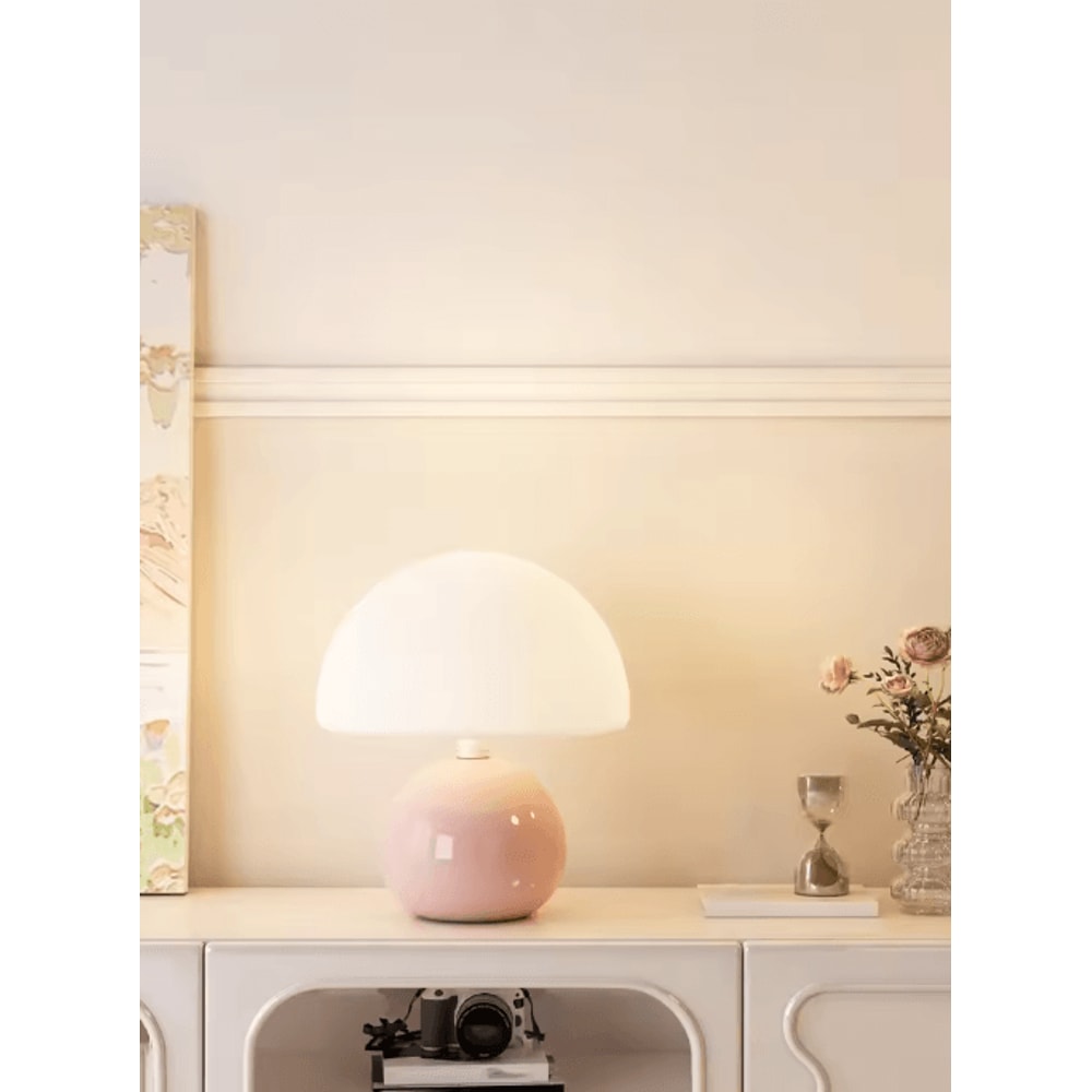 Decorative USB Table Lamp Soft Ambient Desk And Night Light In Pink Orange Red White And Beige 8