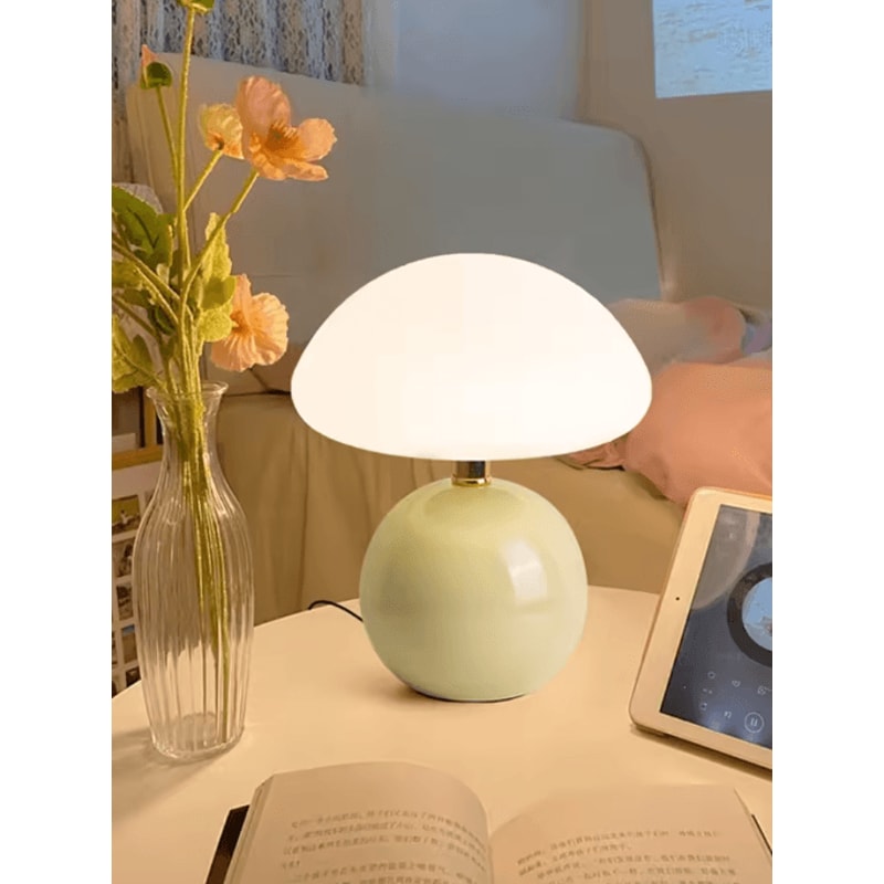 Decorative USB Table Lamp Soft Ambient Desk And Night Light In Pink Orange Red White And Beige 9