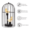 Creative Birdcage Table Lamp Vintage Iron Hollow Lantern With Warm Ambient Light 2