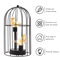Creative Birdcage Table Lamp Vintage Iron Hollow Lantern With Warm Ambient Light 2