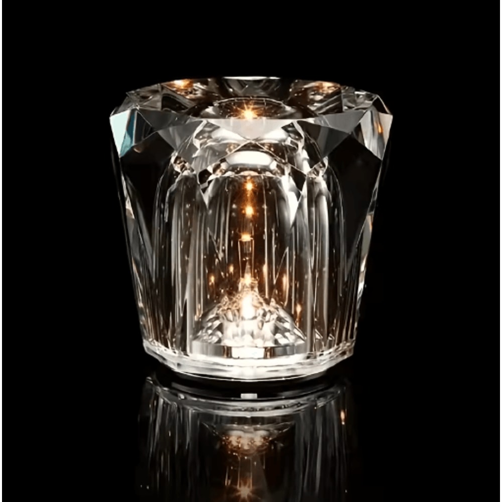 Crystal Small Table Lamp USB Rechargeable Cordless Bedside And Bar Lamp With Stepless Dimming 1