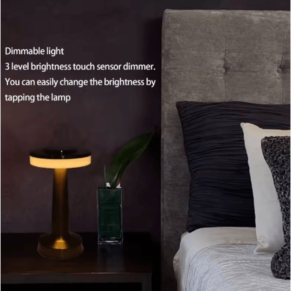 Metal Desk Lamp USB Rechargeable Touch Mood Light For Bedside Bar And Cafe Decor 4