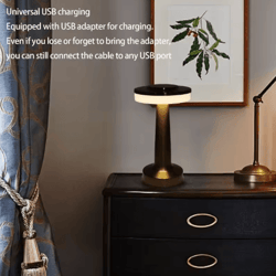 metal desk lamp usb rechargeable touch mood light for bedside bar and cafe decor