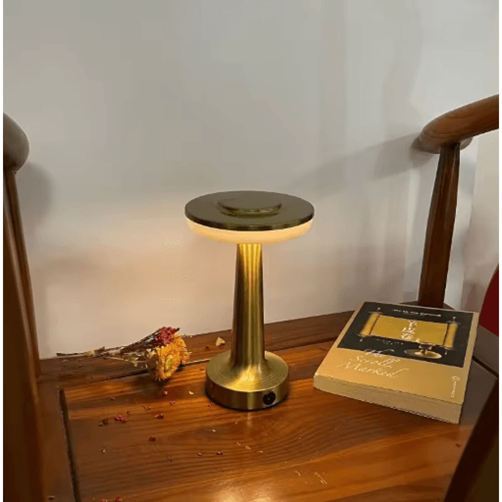 Metal Desk Lamp USB Rechargeable Touch Mood Light For Bedside Bar And Cafe Decor 6