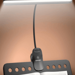 glocusent foldable music stand light long lasting clip on led lamp with adjustable brightness