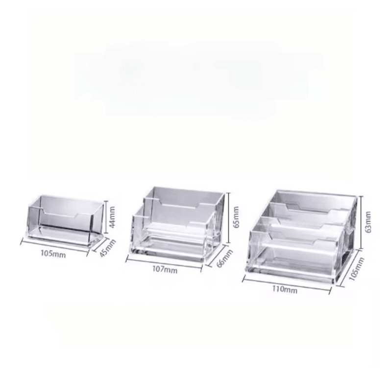 Transparent Three Layer Business Card Holder Desktop Exhibition Card Display Box 1