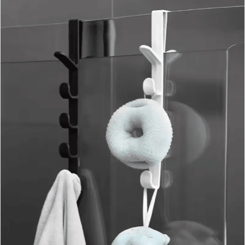 Over The Door Storage Hanger No Drill Plastic Hook Organizer For Clothes Bags And Purses 0