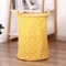 Fabric Storage Basket Cotton And Linen Drum Storage Bag For Laundry And Home Organization 1
