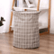 Fabric Storage Basket Cotton And Linen Drum Storage Bag For Laundry And Home Organization 7