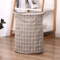Fabric Storage Basket Cotton And Linen Drum Storage Bag For Laundry And Home Organization 7