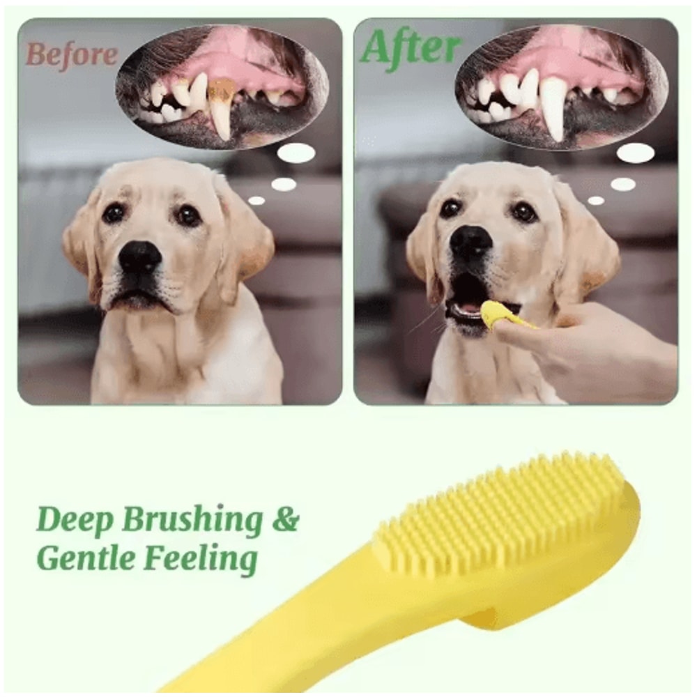 Pet Silicone Finger Toothbrush Soft Cleaning Brush For Dog And Cat Teeth Nose And Face Care 8
