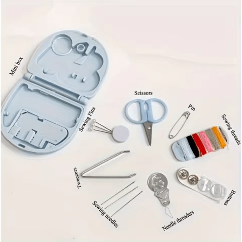 Portable Travel Sewing Kit Compact Sewing Bag With Mini Scissors And Thread For Quick Repairs 7