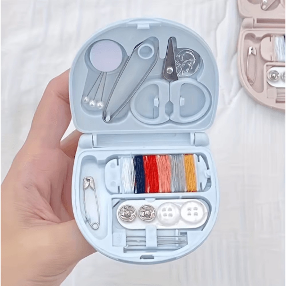 Portable Travel Sewing Kit Compact Sewing Bag With Mini Scissors And Thread For Quick Repairs 0