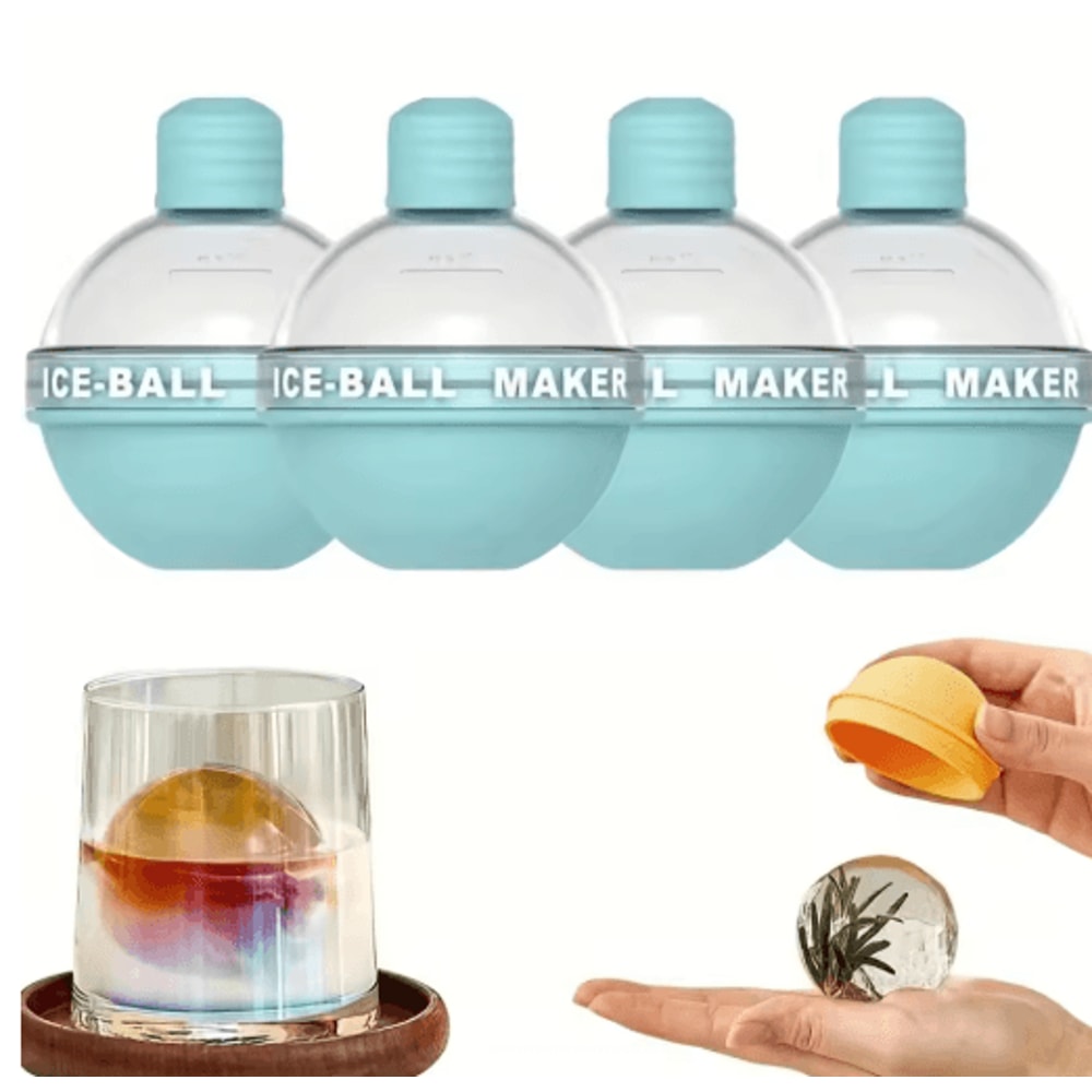 Spherical Ice Molds Reusable Ice Ball Trays For Whiskey Cocktails And DIY Drinks 1
