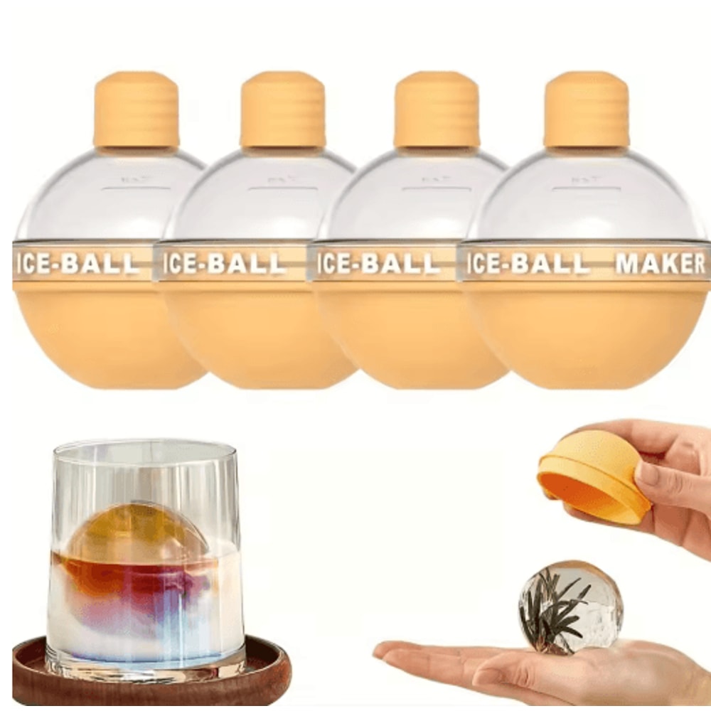 Spherical Ice Molds Reusable Ice Ball Trays For Whiskey Cocktails And DIY Drinks 2