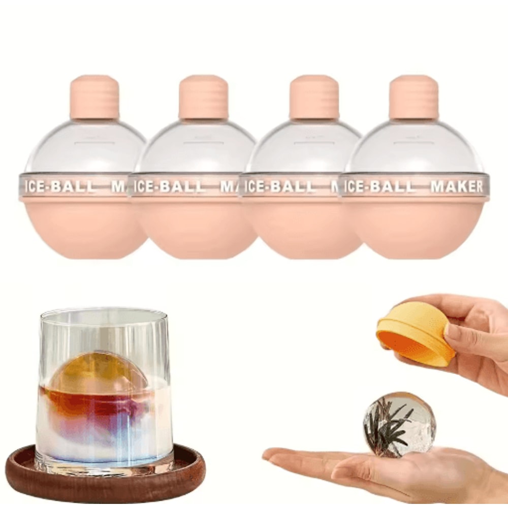 Spherical Ice Molds Reusable Ice Ball Trays For Whiskey Cocktails And DIY Drinks 4