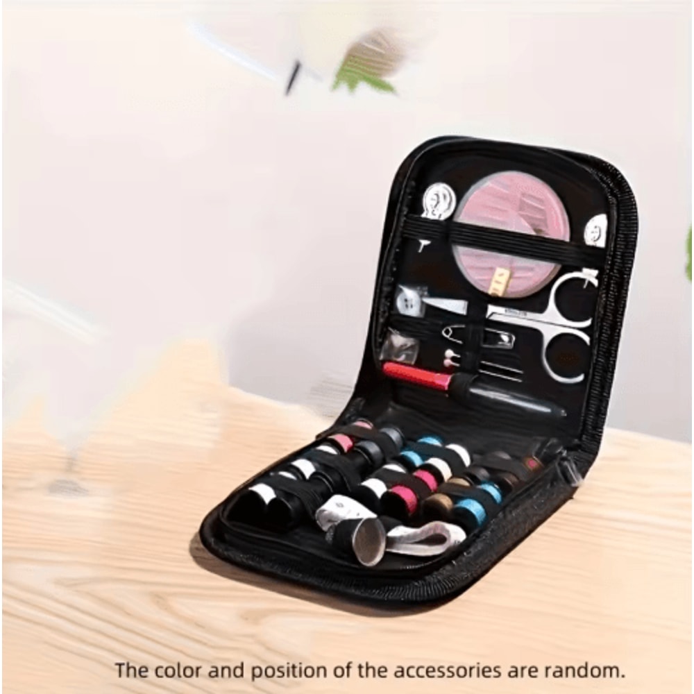 Mini Canvas Sewing Kit Portable All Season Travel Sewing Set For Quick Mending 1