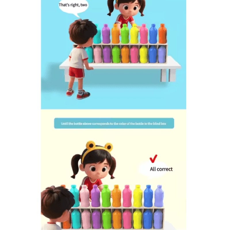 20 Piece Guessing Bottle Memory Matching Game For Kids And Family Play 4