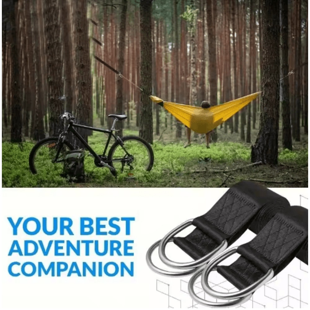 Heavy Duty Swing Hammock Strap Kit With Portable Storage Pouch 7