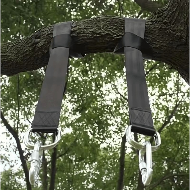 Heavy Duty Swing Hammock Strap Kit With Portable Storage Pouch 0
