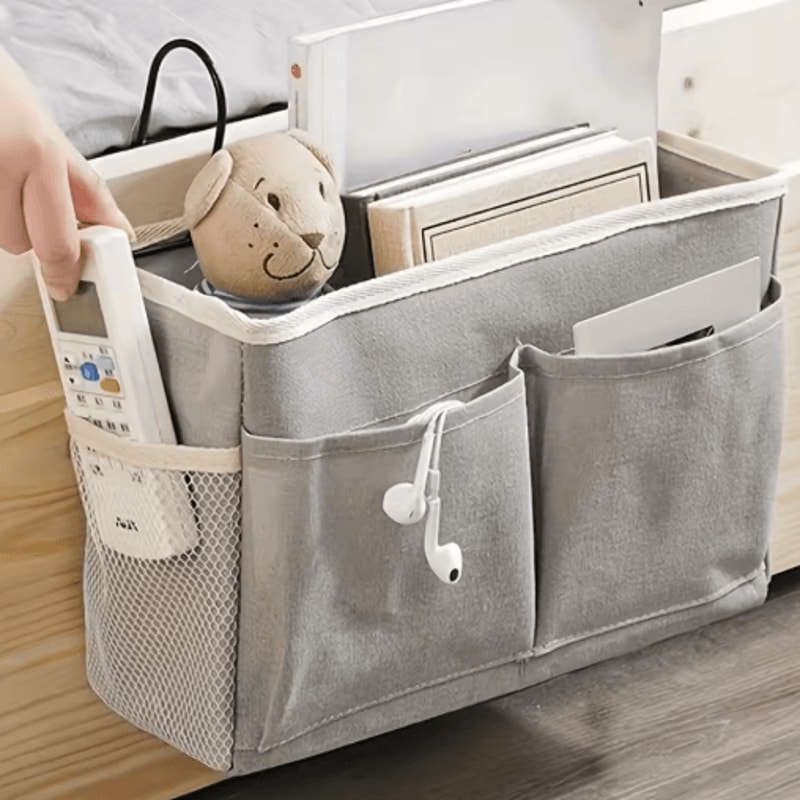 Minimalist Bedhead Storage Rack And Wall Mounted Bedside Basket 4