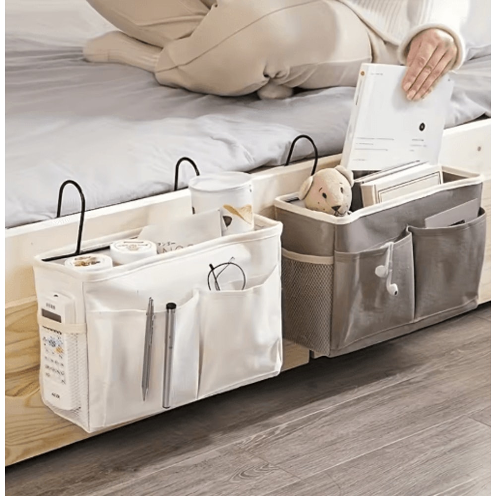 Minimalist Bedhead Storage Rack And Wall Mounted Bedside Basket 6