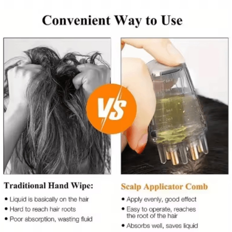 Portable Scalp Oil Applicator Comb Liquid Guide Hair Massager For Hair Growth And Scalp Care 6