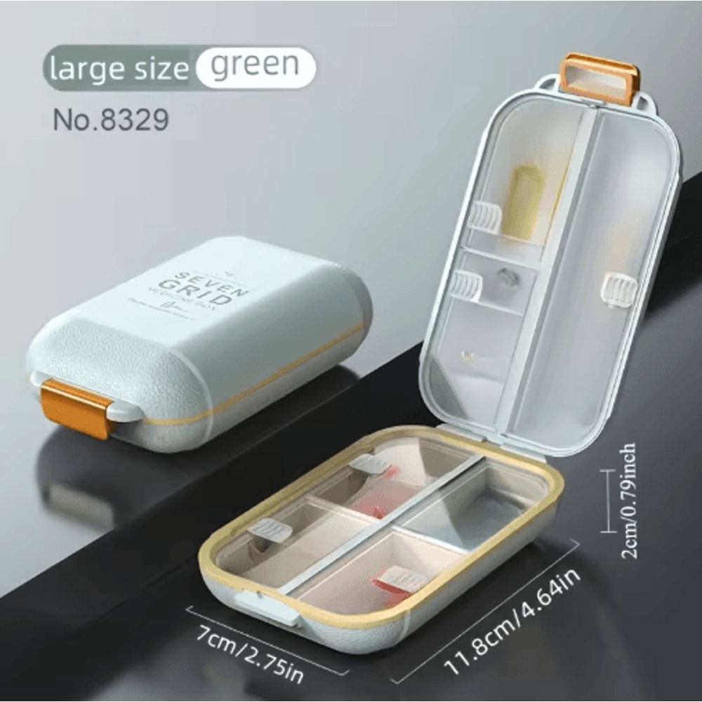 Large Capacity Travel Pill Organizer Portable Vitamin And Medicine Storage Box 3