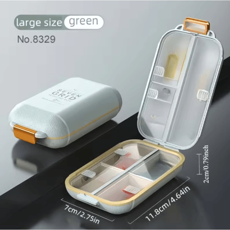 Large Capacity Travel Pill Organizer Portable Vitamin And Medicine Storage Box 3