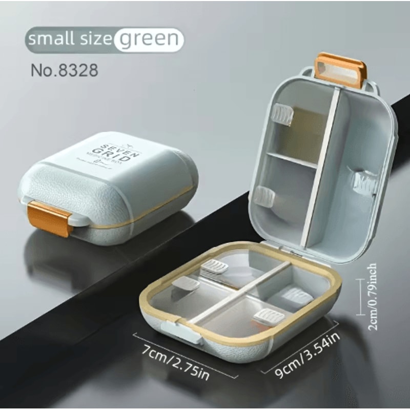 Large Capacity Travel Pill Organizer Portable Vitamin And Medicine Storage Box 4