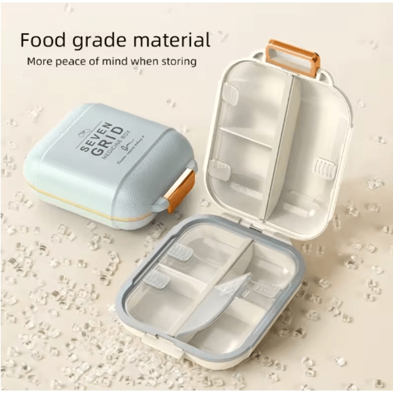 Large Capacity Travel Pill Organizer Portable Vitamin And Medicine Storage Box 5