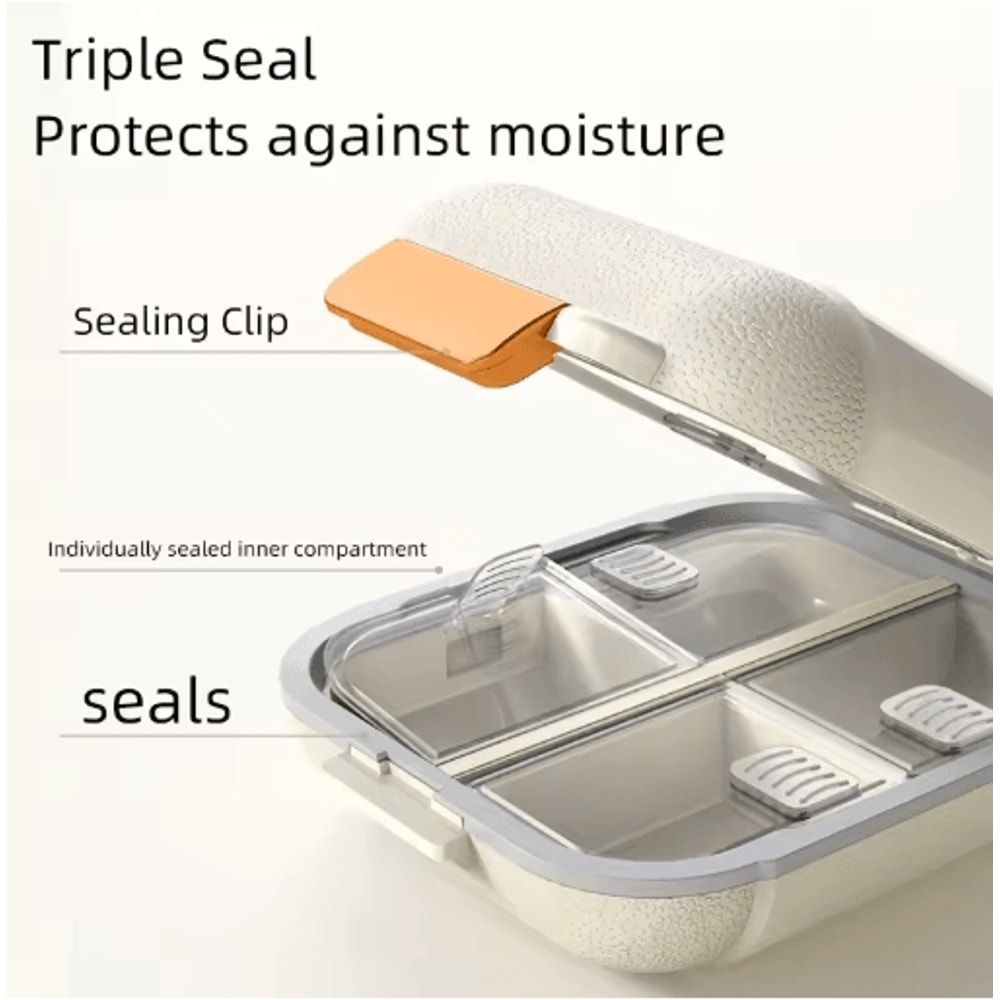 Large Capacity Travel Pill Organizer Portable Vitamin And Medicine Storage Box 6