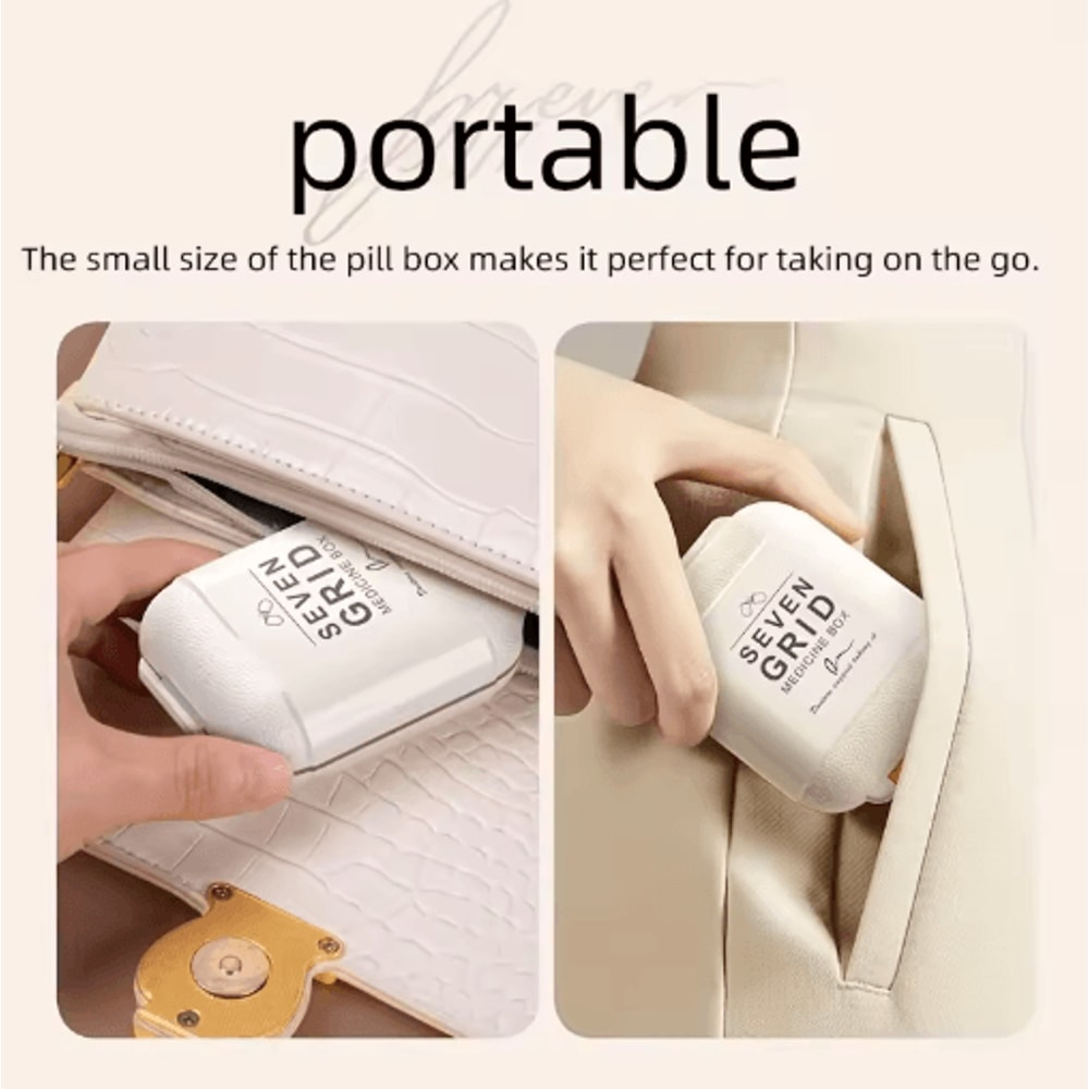 Large Capacity Travel Pill Organizer Portable Vitamin And Medicine Storage Box 7