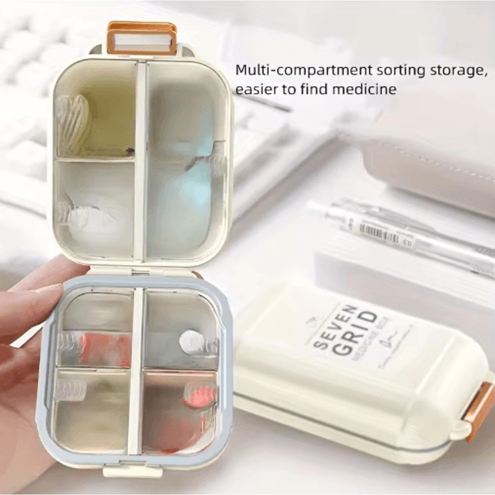 Large Capacity Travel Pill Organizer Portable Vitamin And Medicine Storage Box 9
