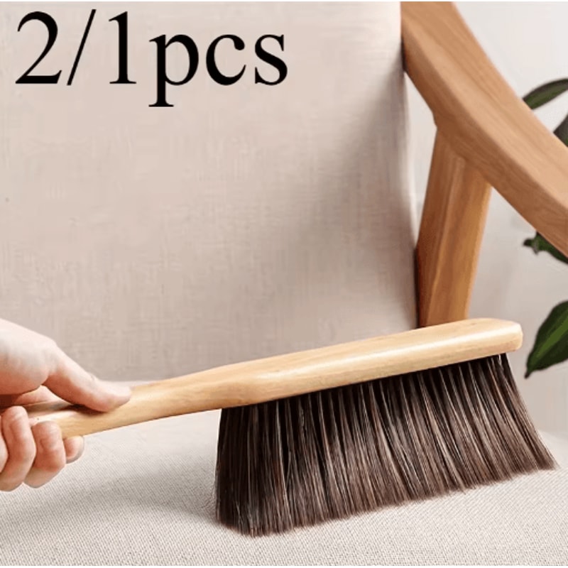 Wooden Handle Dusting Brush With Soft Bristles For Furniture And Upholstery 7