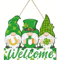 St Patricks Day Gnome Wooden Door Sign Irish Welcome Porch Decor 2