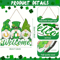 St Patricks Day Gnome Wooden Door Sign Irish Welcome Porch Decor 5