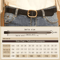 DINISITON Womens Genuine Leather Belt Vintage Gold Pin Buckle Strap For Jeans And Dresses 2