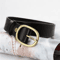 DINISITON Womens Genuine Leather Belt Vintage Gold Pin Buckle Strap For Jeans And Dresses 5