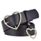 Cute Leather Belt With Heart Buckle Retro PU Waist Strap For Women And Girls 2