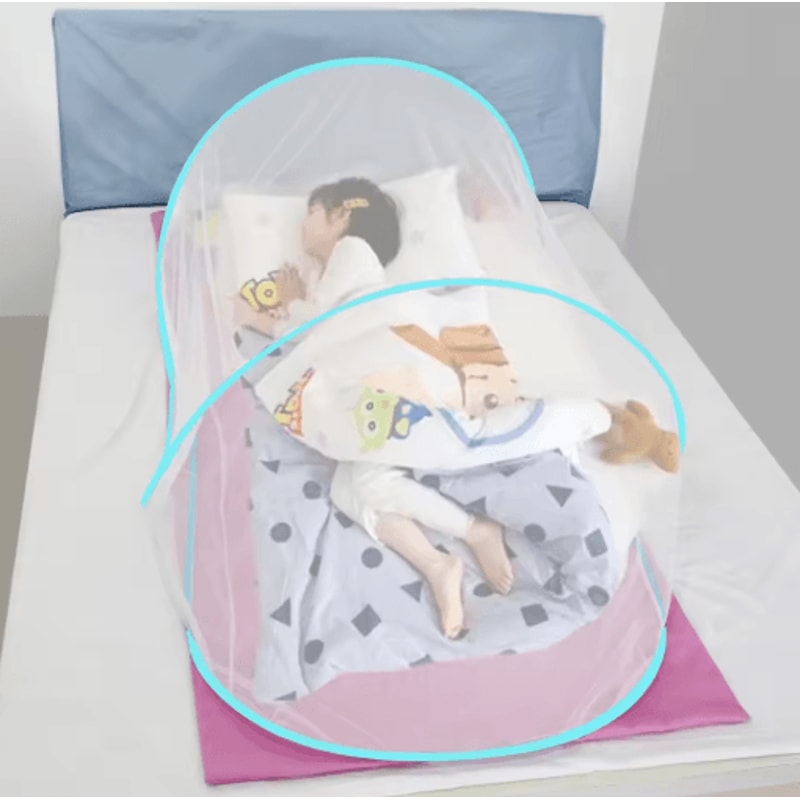 Foldable Installation Free Single Dorm Mosquito Net With Encrypted Mesh 2