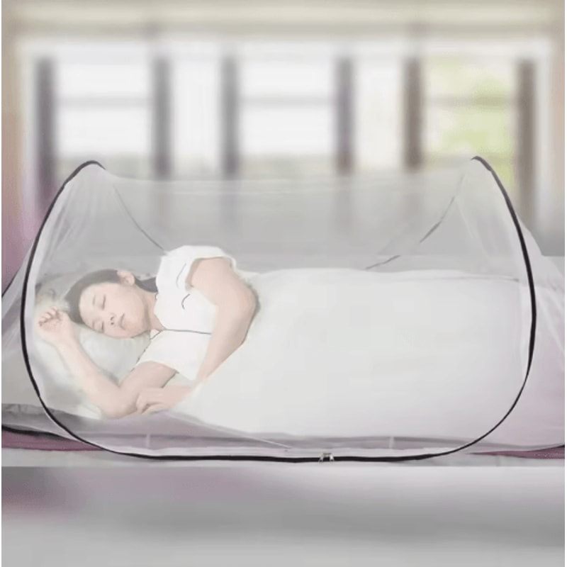 Foldable Installation Free Single Dorm Mosquito Net With Encrypted Mesh 6