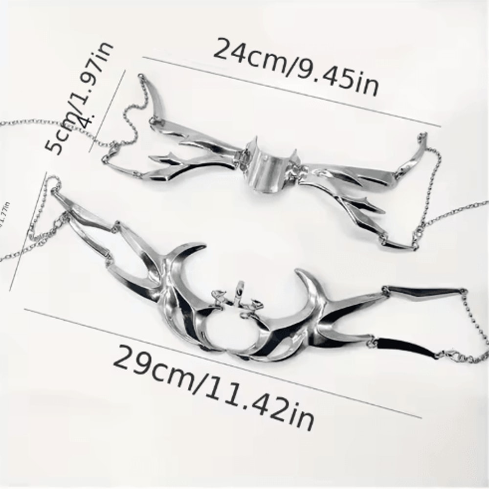 Metal Mechanical Mask Niche Design Adjustable Facial Decoration For Cosplay And Role Play 4