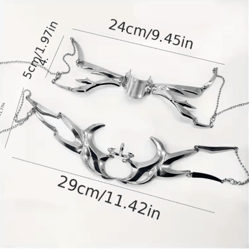 Metal Mechanical Mask Niche Design Adjustable Facial Decoration For Cosplay And Role Play 4