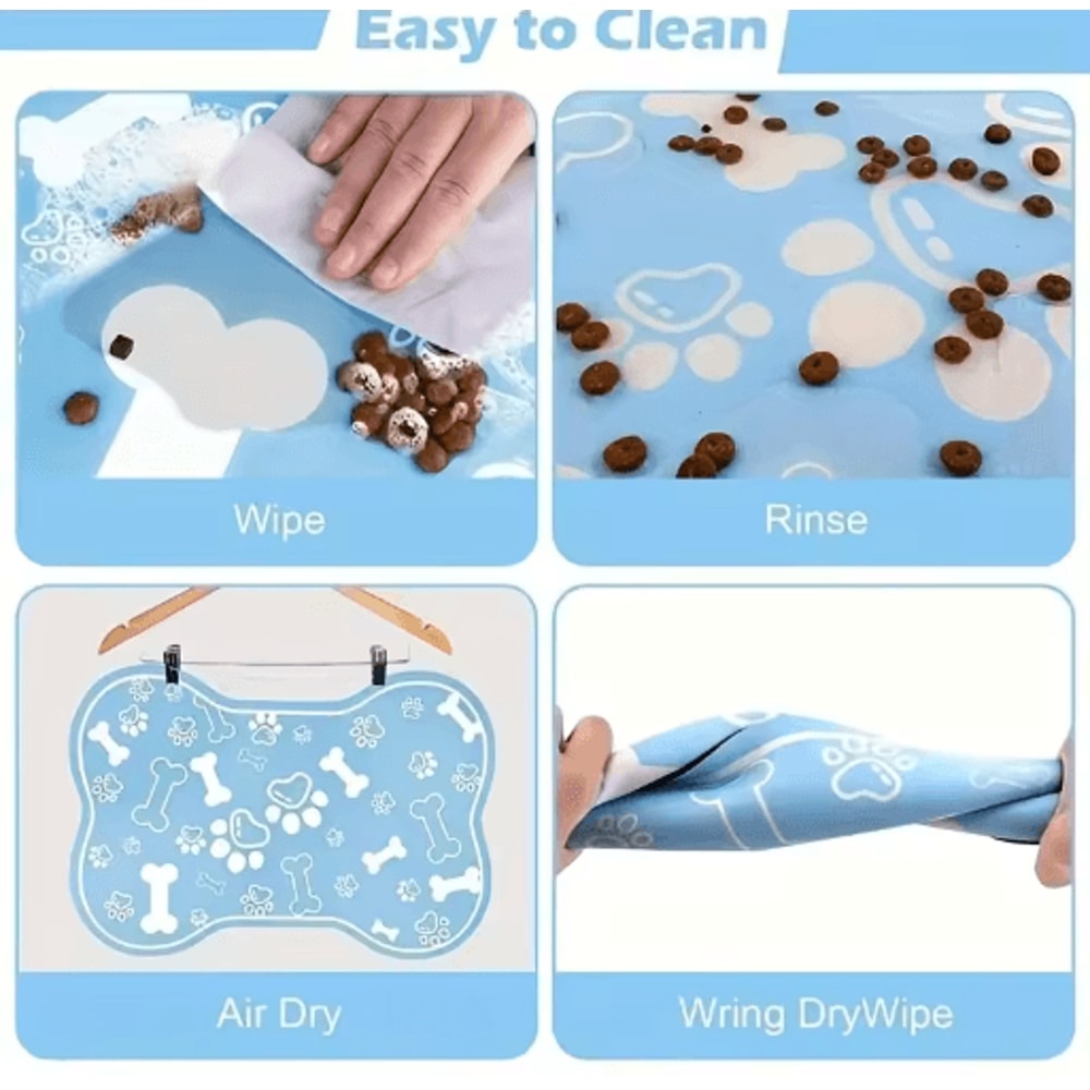 Non Slip Pet Feeding Mat For Dogs And Cats Scratch Resistant And Quick Drying 4