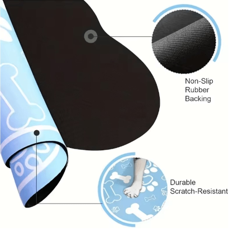 Non Slip Pet Feeding Mat For Dogs And Cats Scratch Resistant And Quick Drying 6