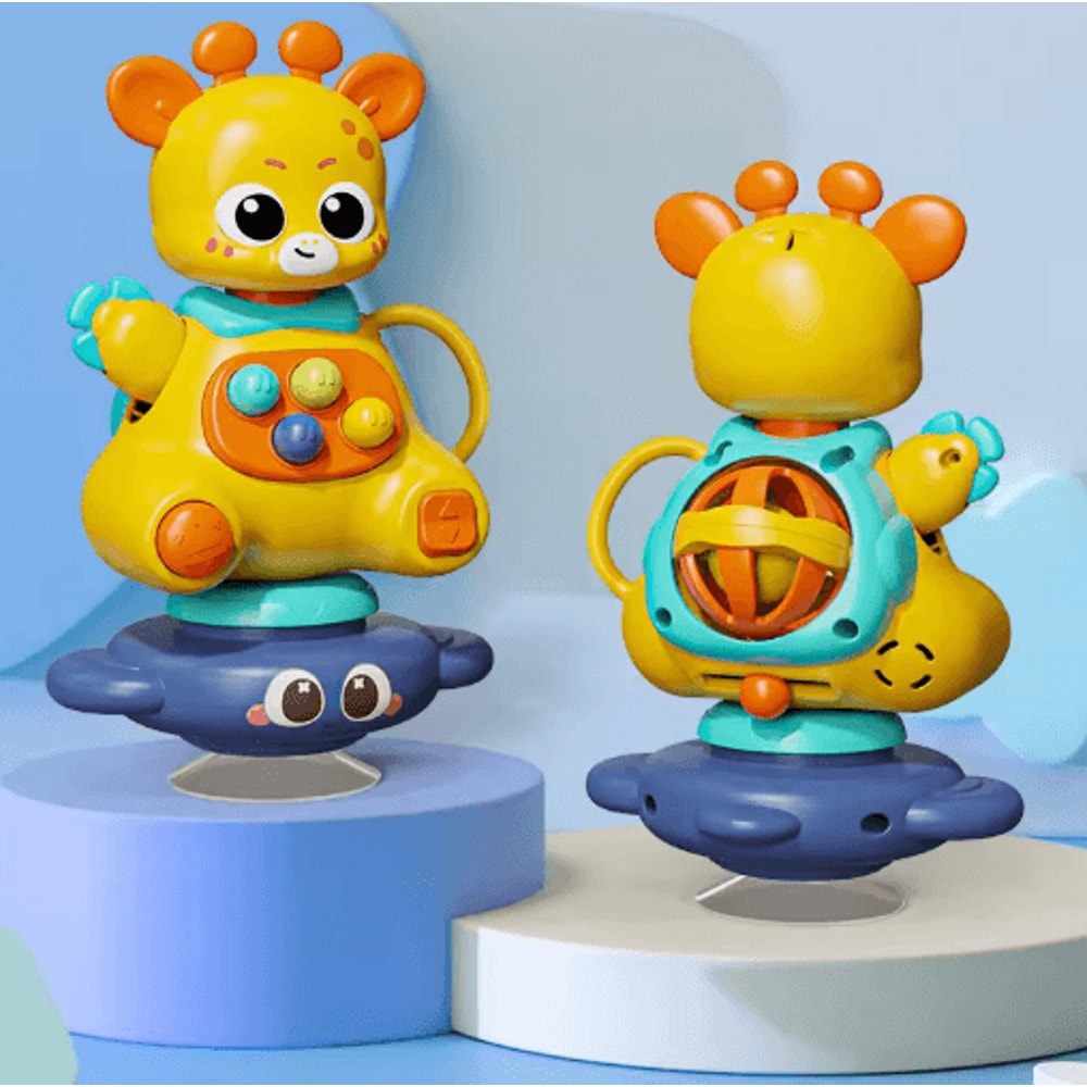 Interactive Giraffe Suction Cup Toy Multifunctional Sensory Learning And Motor Skills Development T 3