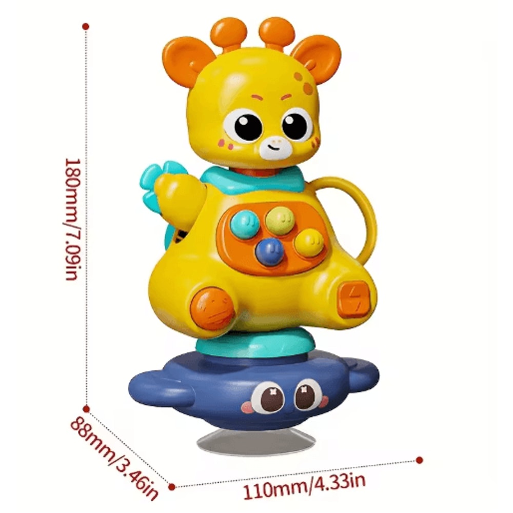 Interactive Giraffe Suction Cup Toy Multifunctional Sensory Learning And Motor Skills Development T 8